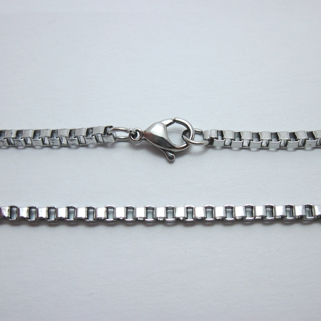 Stainless Steel Box Chain - 2mm Width - Click Image to Close